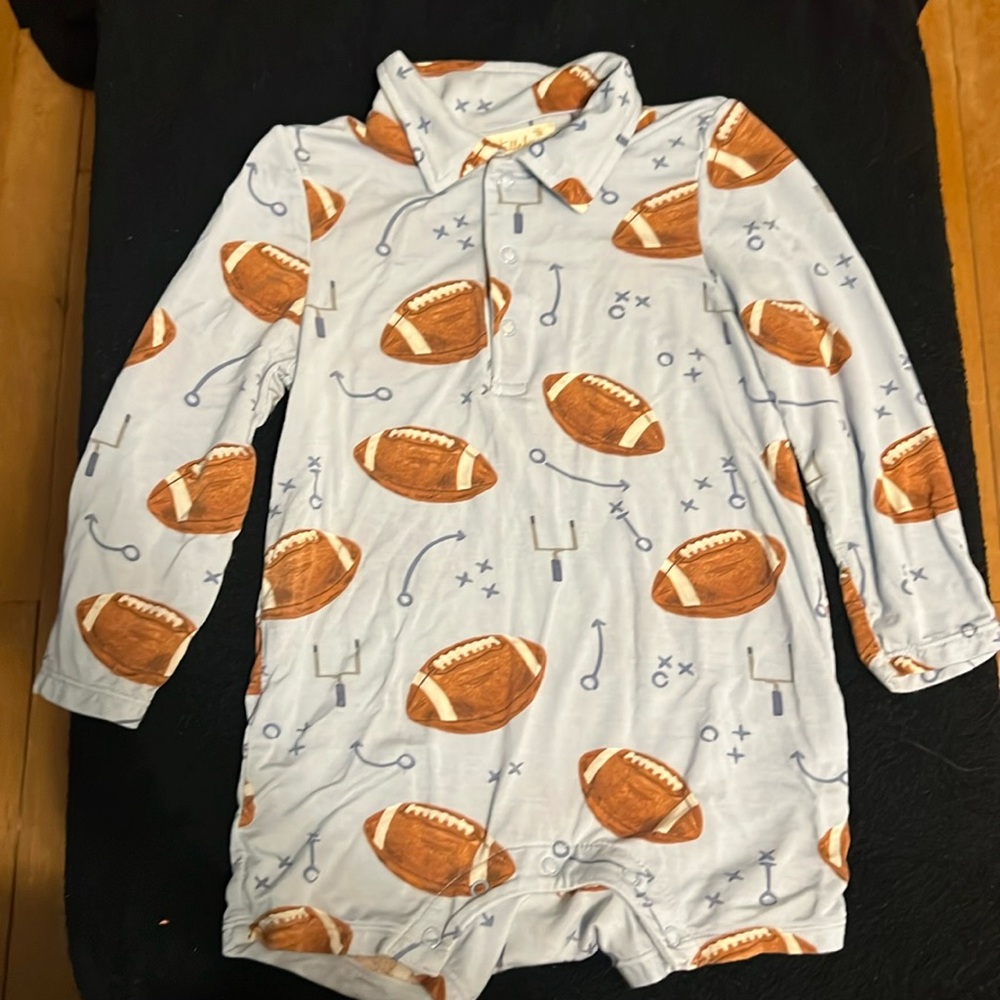 Bamboo football romper